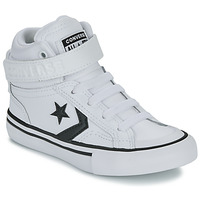 Sapatos Rapaz Sapatilhas de cano-alto gris Converse PRO BLAZE STRAP LEATHER Branco / Preto