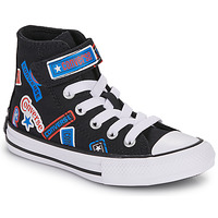 Sapatos Criança Sapatilhas de cano-alto Converse flyknit CHUCK TAYLOR ALL STAR EASY-ON STICKERS Preto / Multicolor