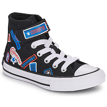 Sapatos Criança Sapatilhas de cano-alto Converse CHUCK TAYLOR ALL STAR EASY-ON STICKERS Preto / Multicolor