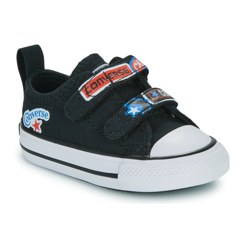 Sapatos Criança Sapatilhas 163118C Converse CHUCK TAYLOR ALL STAR EASY ON STICKER STASH Preto / Multicolor