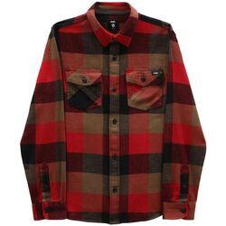 Textil Criança Camisas mangas comprida Vans Heres BOX FLANNEL - VN000LPY-CBA RED/BLACK Vermelho