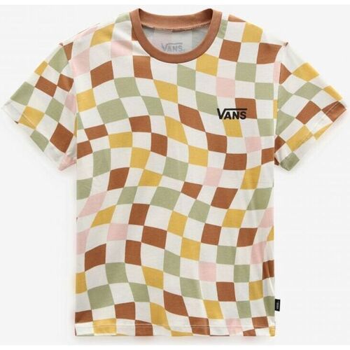 Textil Rapariga T-shirts e Pólos KITH Vans CHECKER PRINT - VN000797-OC2 
