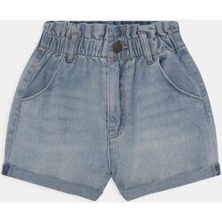 Textil Rapariga Shorts / Bermudas Levi's 4EE379 HIGH RISE SCRUNCHIE-M3Z LIGHT PEBBLE Azul