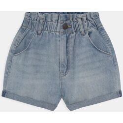 Textil Rapariga Shorts / Bermudas Levi's 4EE379 HIGH RISE SCRUNCHIE-M3Z LIGHT PEBBLE Azul