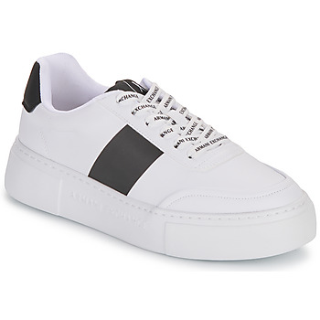 Sapatos Mulher Sapatilhas Con Armani Exchange XDX134 Branco / Preto
