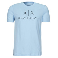 Textil Homem T-Shirt mangas curtas Armani shirt Exchange 8NZTCJ Azul / Céu