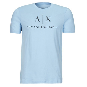 Textil Homem T-Shirt mangas curtas Armani emporio Exchange 8NZTCJ Azul / Céu