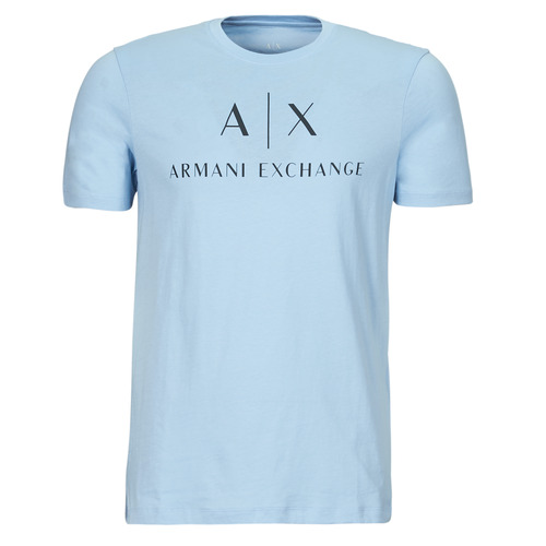 Textil Homem T-Shirt mangas curtas flat Armani Exchange 8NZTCJ Azul / Céu