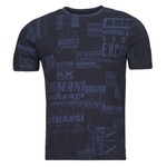 Armani EA7 Core ID Marinblå t-shirt med liten silverfärgad logga
