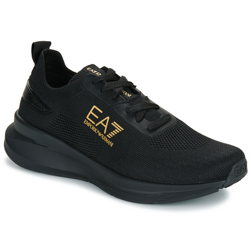 Sapatos Sapatilhas Emporio Armani EA7 MAVERICK KNIT Preto / Ouro