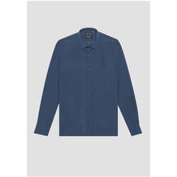 Textil Homem Camisas mangas comprida Antony Morato MMSL00614-FA400082-7121-3-31 Azul