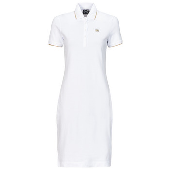 Textil Mulher Vestidos curtos Emporio Armani pyjama EA7 ROBE POLO Branco / Ouro