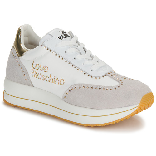 Sapatos Mulher Sapatilhas Love Moschino DAILY RUNNING Preto / Ouro