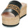 Sapatos Mulher Chinelos Love Moschino MULE RIBBON Preto / Bege