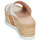Sapatos Mulher Chinelos Love Moschino MULE RIBBON Branco / Bege