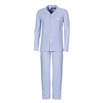 Textil Homem Pijamas / Camisas de dormir Casacos de malha L / S PJ SET-SLEEP-SET Azul / Céu