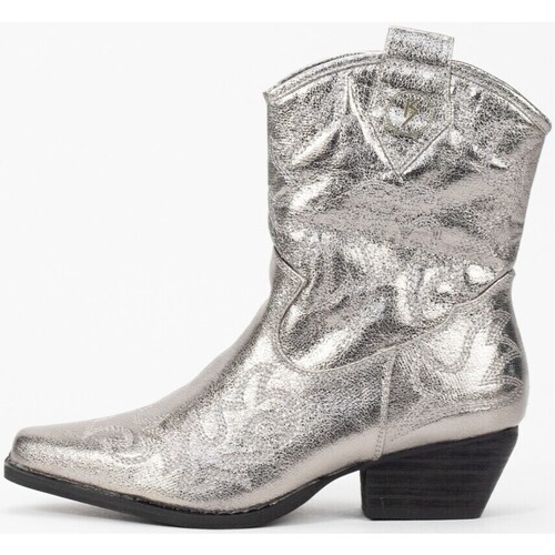 Sapatos Mulher Botas Keslem Botines  en color plata para Prata
