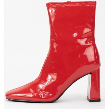 Sapatos Mulher Botas Keslem Botines  en color rojo para Vermelho