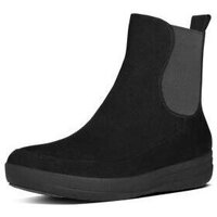Sapatos Mulher Botins FitFlop FF-LUX Chelsea Boot Black suede Preto