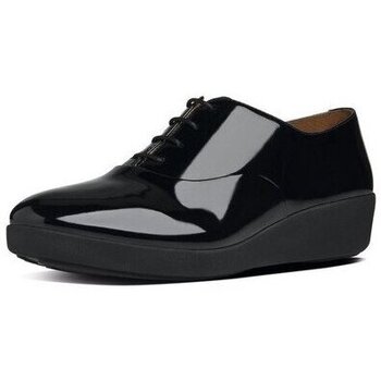 Sapatos Mulher Mocassins FitFlop F-POP TM OXFORD All Black Patent Preto