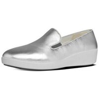 Sapatos Mulher Sabrinas FitFlop F-POP TM Skate silver leather Preto
