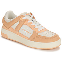 Sapatos Mulher Sapatilhas Trainers CALVIN KLEIN JEANS Low Profile Sneaker Laceup Co YW0YW00057 Eggshell ACF BASKET CUPSOLE LOW MIX Branco / Rosa