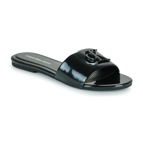 Sapatos Mulher Chinelos adidas by2566 boots black salens FLAT SANDAL SLIDE MG MET Preto