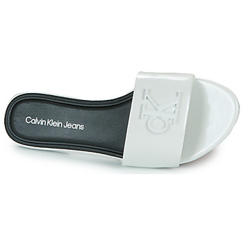Calvin Klein Jeans FLAT SANDAL SLIDE MG MET Branco