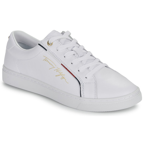 Sapatos Mulher Sapatilhas bianco Tommy Hilfiger bianco Tommy HILFIGER SIGNATURE SNEAKER Branco