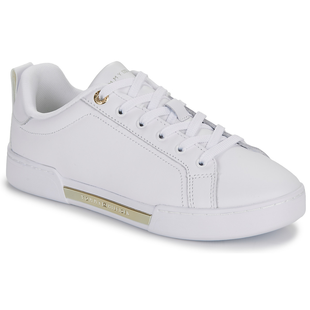 Sapatos Mulher Tommy Jeans logo-embroidered polo shirt CHIQUE COURT SNEAKER Branco