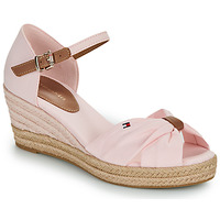 Sapatos Mulher Alpargatas roll-top Tommy Hilfiger BASIC OPEN TOE MID WEDGE Rosa