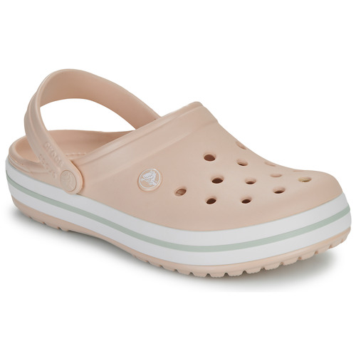 Sapatos Mulher Tamancos Crocs White Crocband Rosa