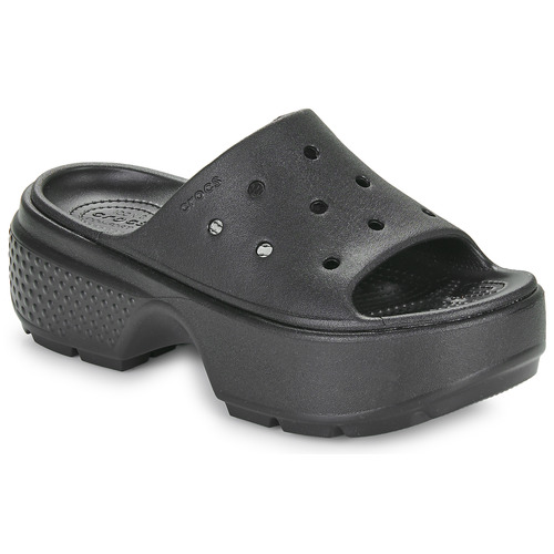 Sapatos Mulher Chinelos Crocs Balenciaga Stomp Slide Preto
