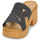 Sapatos Mulher Chinelos Crocs Brooklyn Woven Slide Heel Preto