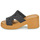 Sapatos Mulher Chinelos Crocs Brooklyn Woven Slide Heel Preto