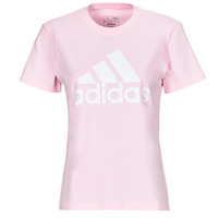 Teboost Mulher T-Shirt mangas curtas adidas hood Sportswear W BL T Rosa / Branco
