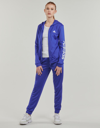 Textil Mulher Todos os fatos de treino Adidas germany Sportswear W LINEAR TS Azul / Branco