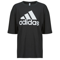 Textil Mulher T-Shirt mangas curtas Adidas Sportswear W BL BF TEE Preto / Branco