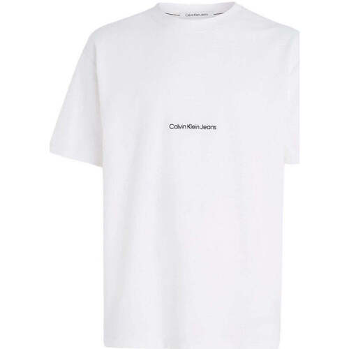 Textil Homem T-shirts e Pólos Calvin Klein JEANS Mal  Branco