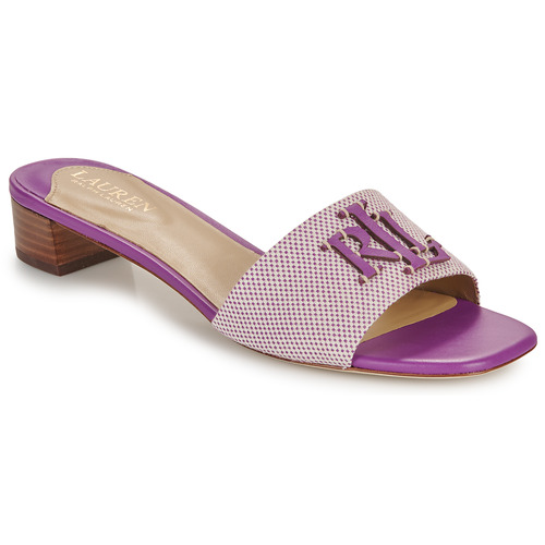 Sapatos Mulher Chinelos Sapatilhas de cano-alto FAY LOGO-SANDALS-FLAT SANDAL Violeta / Bege