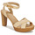 Sapatos Mulher zapatillas de running apoyo talón moradas SASHA-SANDALS-HEEL SANDAL Bege