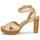 Sapatos Mulher zapatillas de running apoyo talón moradas SASHA-SANDALS-HEEL SANDAL Bege