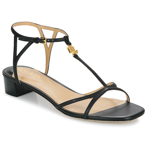 Sapatos Mulher Sandálias Lauren Ralph Lauren FALLON-SANDALS-FLAT SANDAL Preto