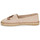 Sapatos Mulher Alpargatas Lauren Ralph Lauren CAMERYN LOGO-ESPADRILLES-FLAT Bege / Conhaque
