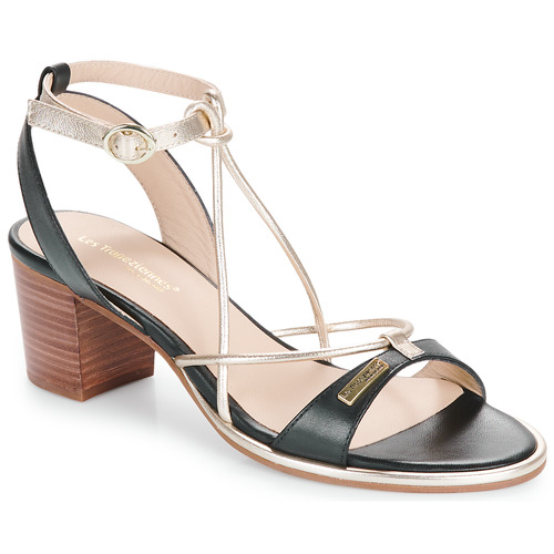 Sapatos Mulher Sandálias e das famosas Tropezienne vão adorar os modelos delarbi LILON Preto / Ouro