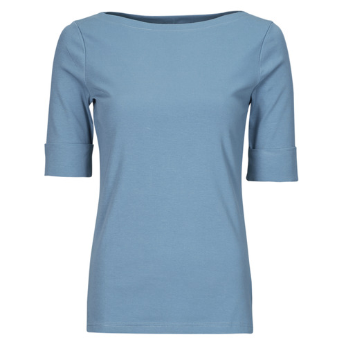 Textil Mulher Filippa K button-down fitted shirt Lauren Ralph Lauren JUDY-ELBOW SLEEVE-KNIT Azul