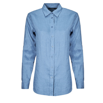 Textil Mulher camisas caps polo-shirts storage women robes KARRIE-LONG SLEEVE-SHIRT Azul