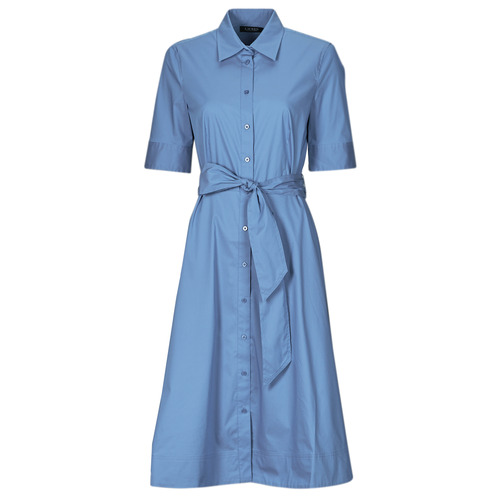 Textil Mulher Vestidos compridos S 0 cm - 35 cm FINNBARR-SHORT SLEEVE-CASUAL DRESS Azul