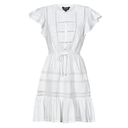 Textil Mulher Vestidos curtos Polo Ralph Lauren Slim Fit Polo TANVEITTE-SHORT SLEEVE-DAY DRESS Branco