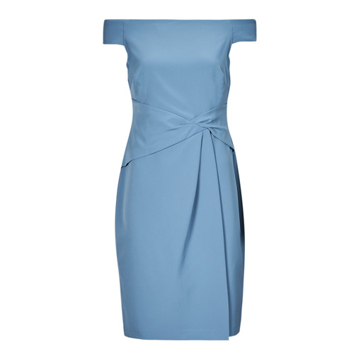 Textil Mulher Vestidos curtos Alto: 6 a 8cm SARAN SHORT-SHORT SLEEVE-COCKTAIL DRESS Azul